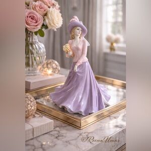 Coalport Sentiments “The Birthday Present” Bone China Lady Figurine